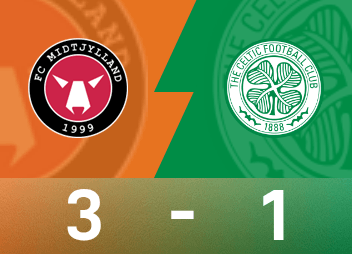 Tường thuật Europa League: Gegocha ghi 1 cú sút và 1 đường chuyền, Midtjylland hạ Celtic 3-1
